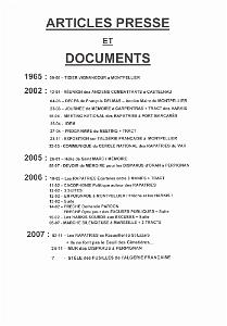 ARTICLES PRESSE ET DOCUMENTS   (1)